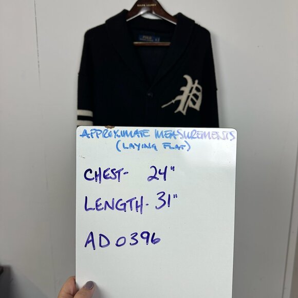 Polo Ralph Lauren P Wing Shawl Neck Cardigan Sweater Rowing Club Large - Picture 12 of 12